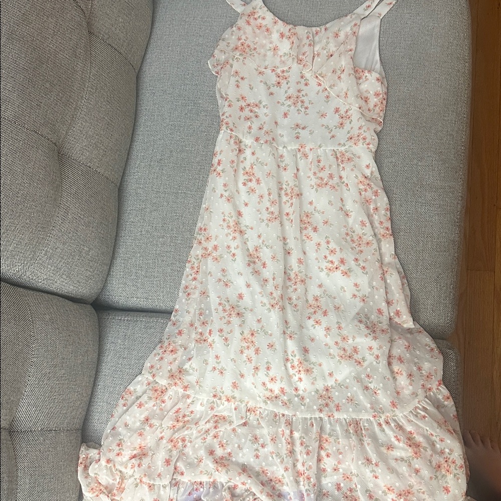 Zunie Pink and White Floral Kid's Dress, Size 12
